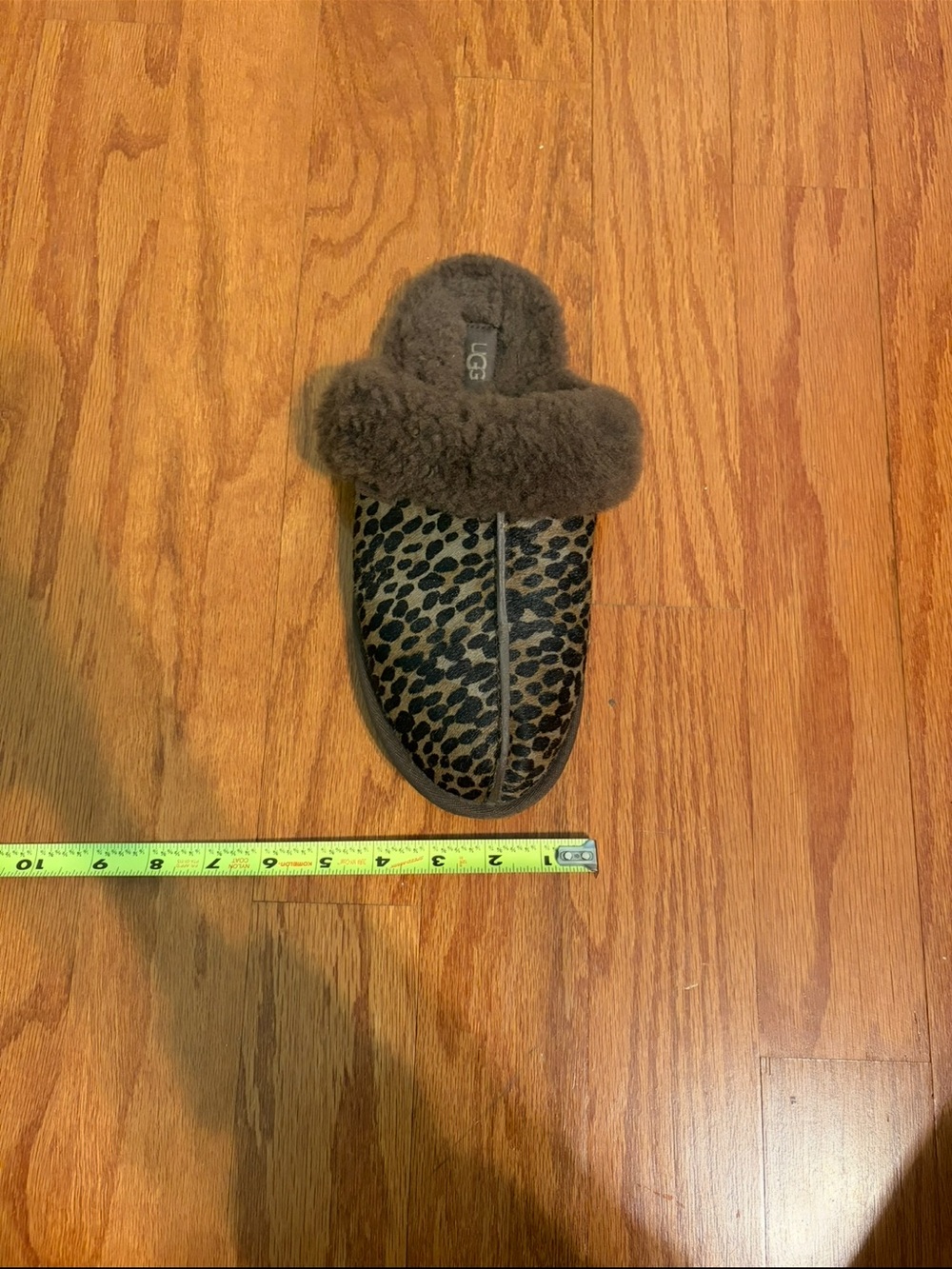UGG Scuffette II Leopard Shearling Slippers Women's Size 9 - Picture 9 of 11